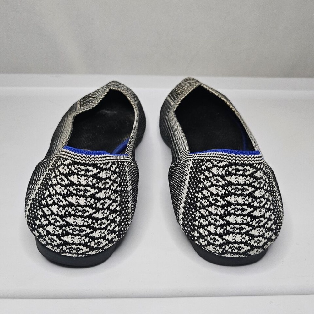 Womens Rothys The Point Black White Python Pointe… - image 6